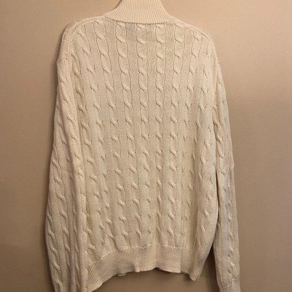 Polo by Ralph Lauren Men's collared long sleeve Cable Knit Sweater Size XXL - Picture 2 of 6